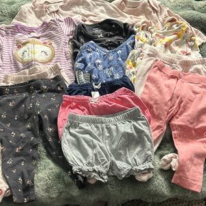 13 piece baby girl clothes size 9 m